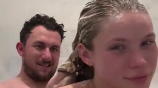 Video of Johnny Manziel showering with girlfriend Josie Canseco!!!