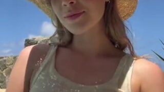 Daisy Keech nude showing off her topless in the pool!!!