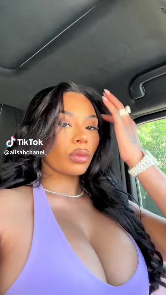 Alisah Chanel Showing Off Her Big Breasts In Car